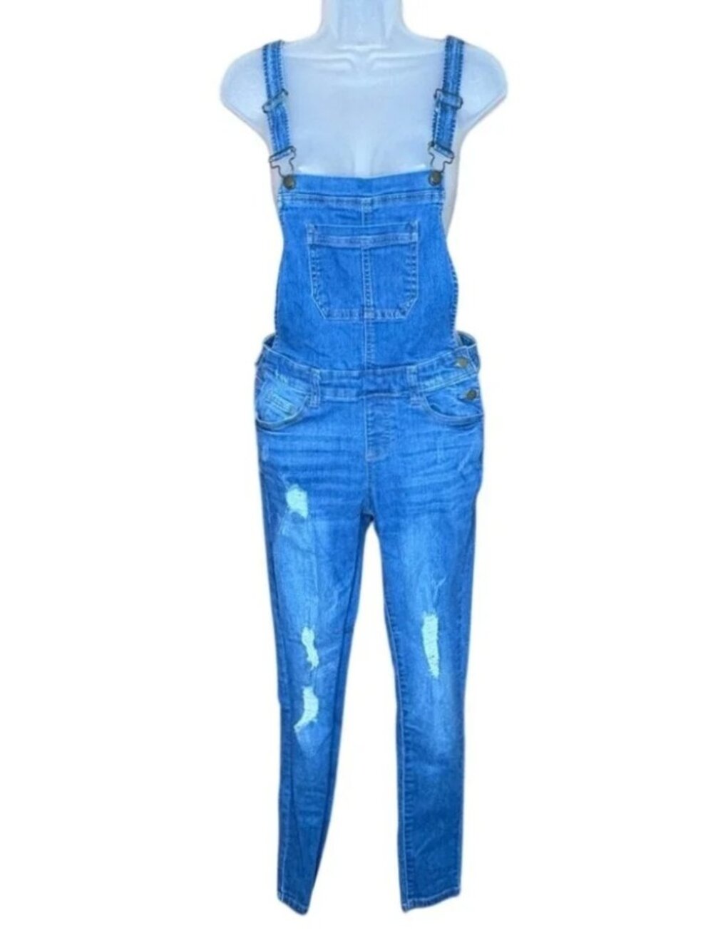 Wax Jean Denim Overalls Womens Small Distressed Grunge Farmgirl Boho Cottage Y2K